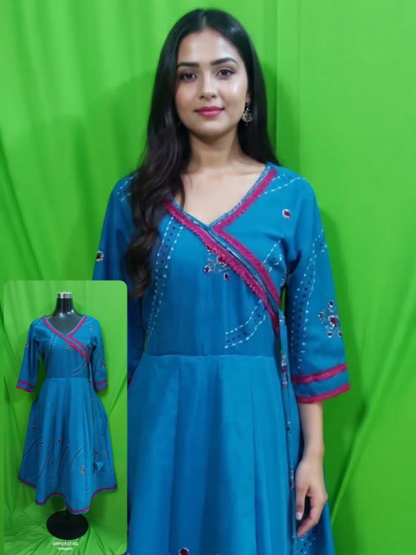 Blue Embellished Dress (Student Wearing)